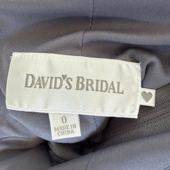 David's Bridal Bridesmaid Dress Color Pewter - Size 0 - Picture 5 of 5